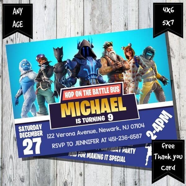 Fortnite Printables For Your Best Party Ever Parties Made Personal - free roblox printable party invitations