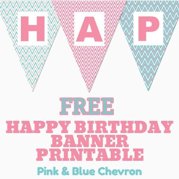 Free Happy Birthday Banner Printable (17 Unique Banners For Your Party ...