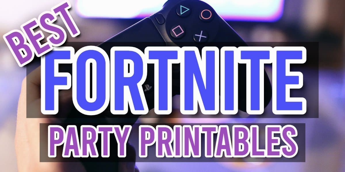 Fortnite Party Water Bottle Labels Template