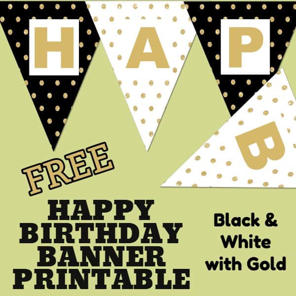 Free Happy Birthday Banner Printable (17 Unique Banners For Your Party