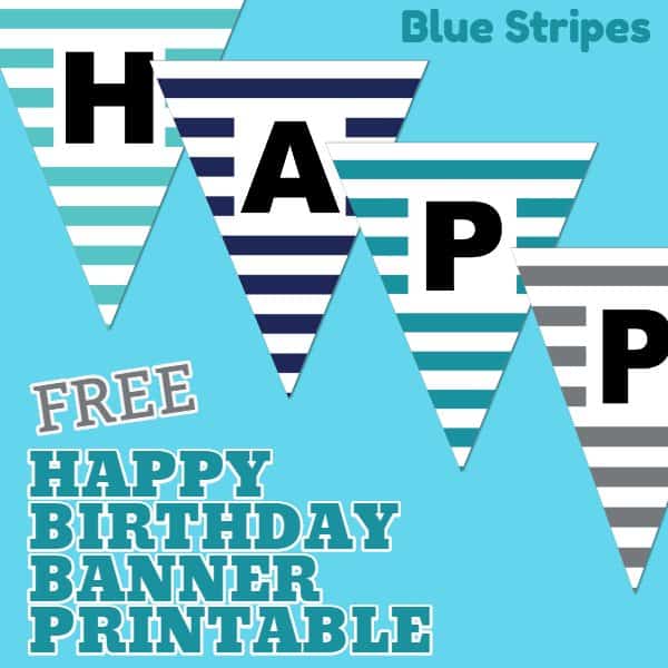 Free Happy Birthday Banner Printable (17 Unique Banners For Your Party ...