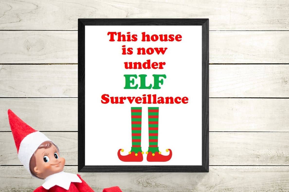 Elf On The Shelf Printable Signs