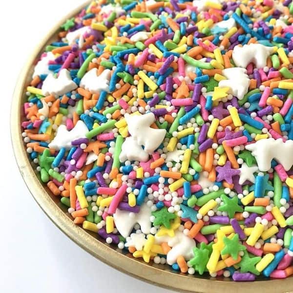 Spinkles comestibles licorne pour la nourriture de fête licorne