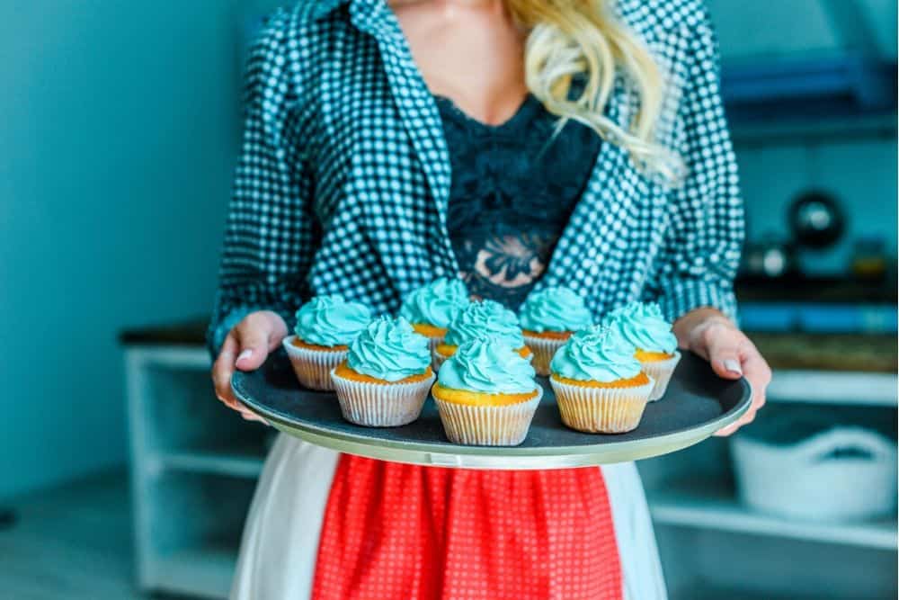 Blue party food - blue cupcakes