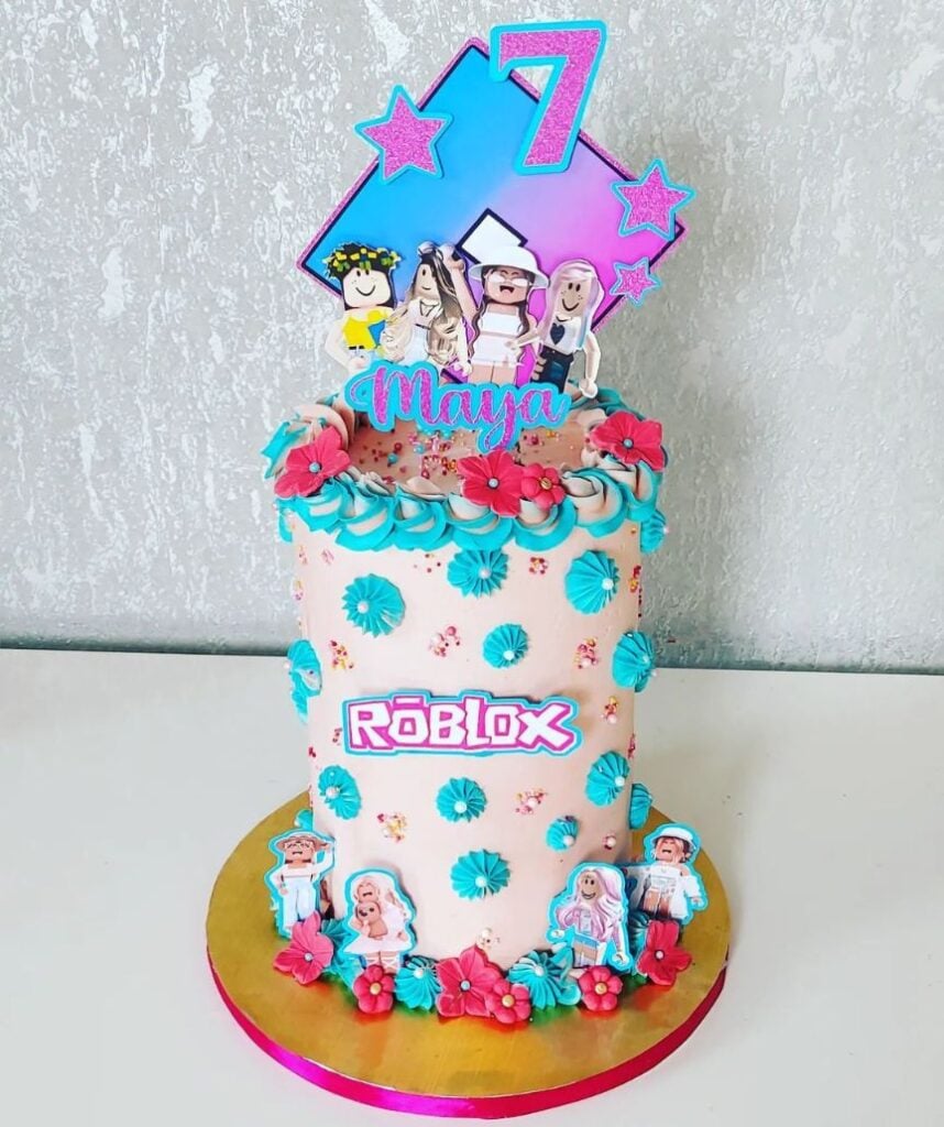 Fun Roblox Birthday Cake Ideas Parties Made Personal Robox Birthday Cake Girl 858x1024 