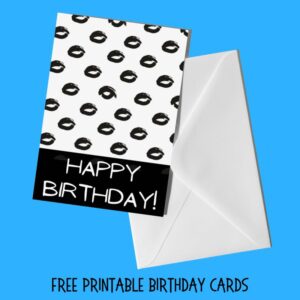 Free Printable Black and White Birthday Cards (10 Designs) | Parties ...