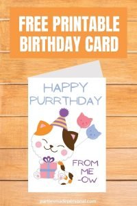 Birthday Cards from the Cat (Free Printables) | Parties Made Personal