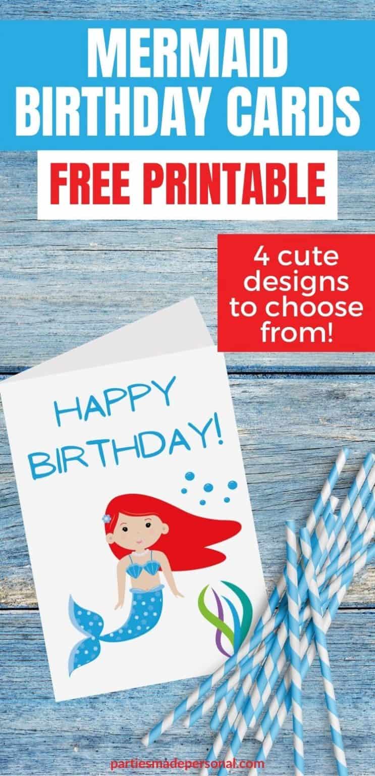Happy Birthday Mermaid Cards | Parties Made Personal