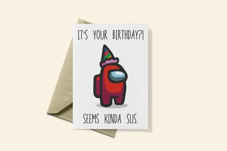 printable among us birthday card