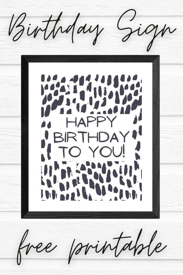 Happy Birthday Sign Printable