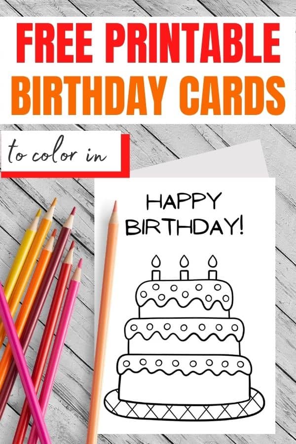 Happy Birthday Coloring Card Free Printables (30 Designs) | Parties ...