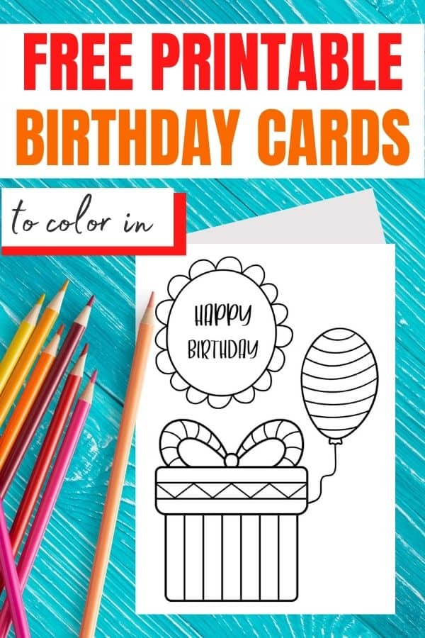 Happy Birthday Coloring Card Free Printables (30 Designs) Parties