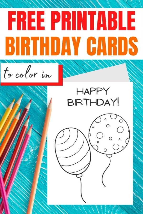 Free Printable Happy Birthday Coloring Cards (30 Designs) | Parties ...