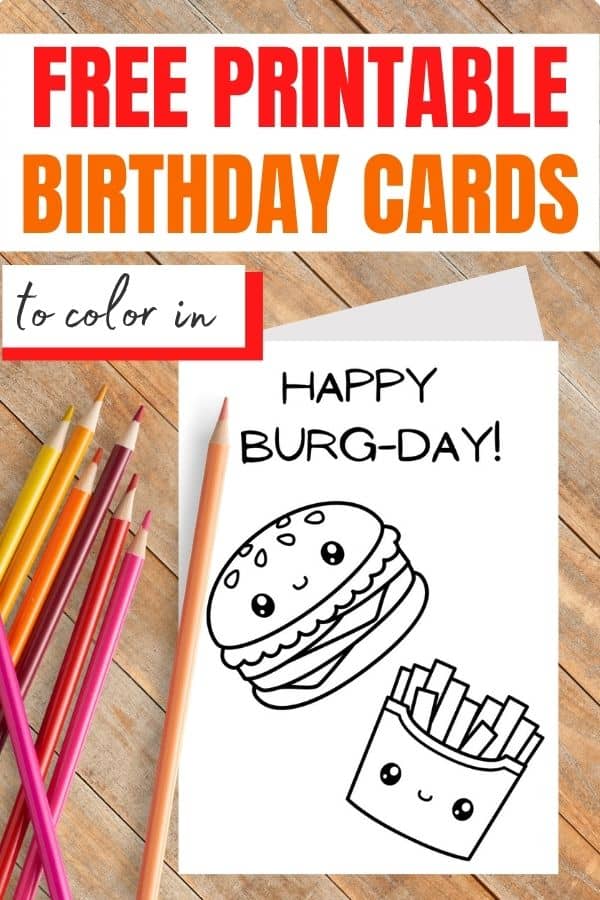 printable birthday cards foldable