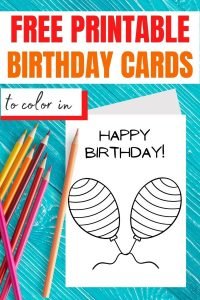 Happy Birthday Coloring Card Free Printables (30 Designs) | Parties ...