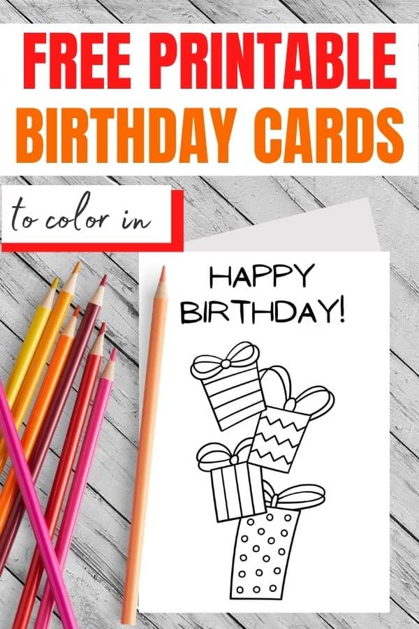 Birthday Card Template Foldable Coloring Birthday Cards