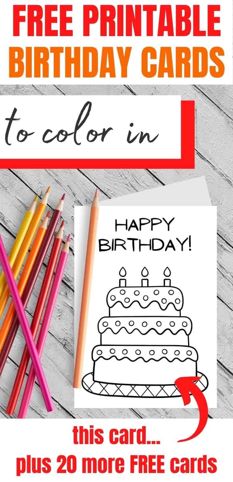 Happy Birthday Coloring Card Free Printables 21 Designs Parties Made Personal