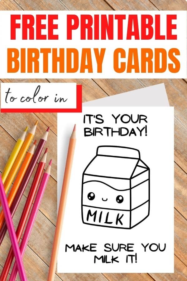 Free Printable Happy Birthday Coloring Cards (30 Designs) | Parties ...