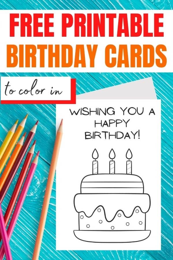 Free Printable Happy Birthday Coloring Cards (30 Designs) | Parties ...