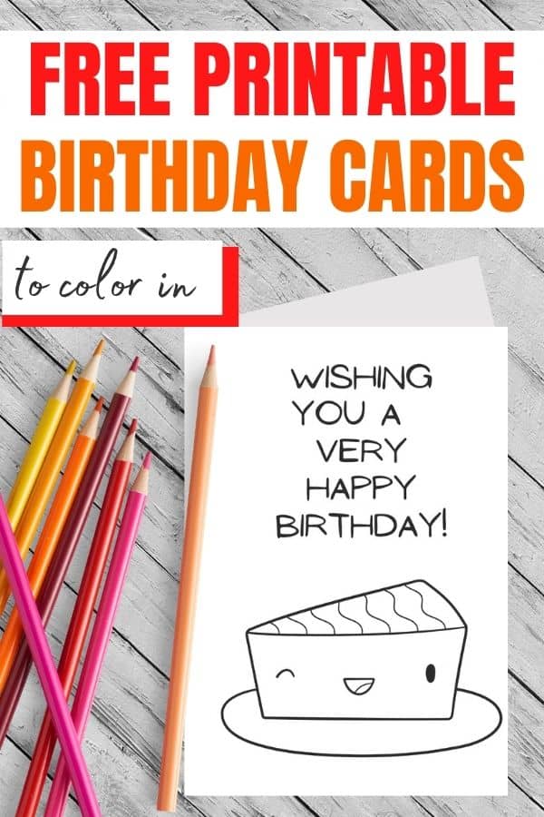 Free Printable Happy Birthday Coloring Cards (30 Designs) | Parties ...