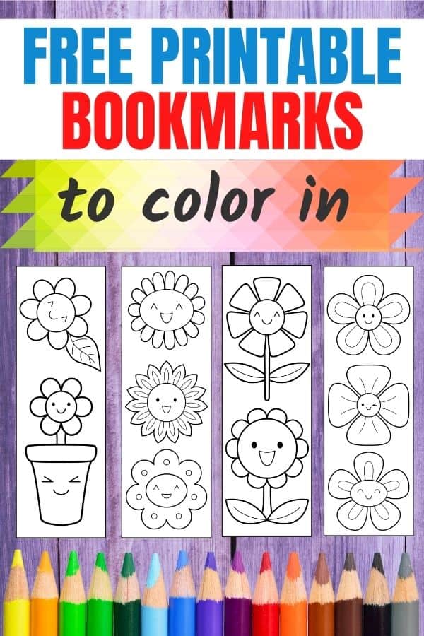 free printable coloring bookmarks