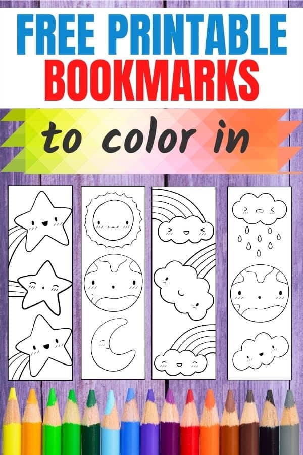 printable bookmarks to colour