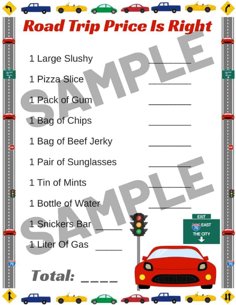 fun games for road trip