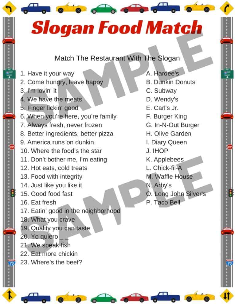 fun games to play in the car