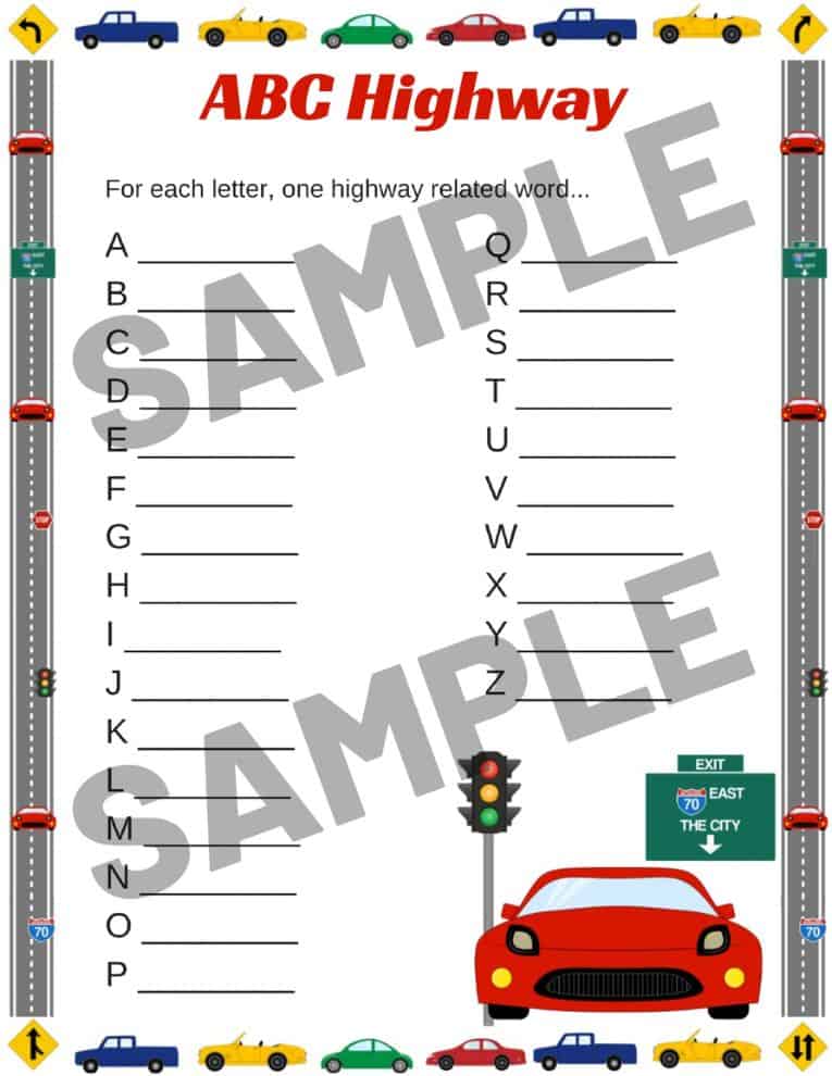 road trip car games