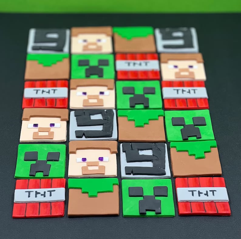 minecraft cupcake toppers