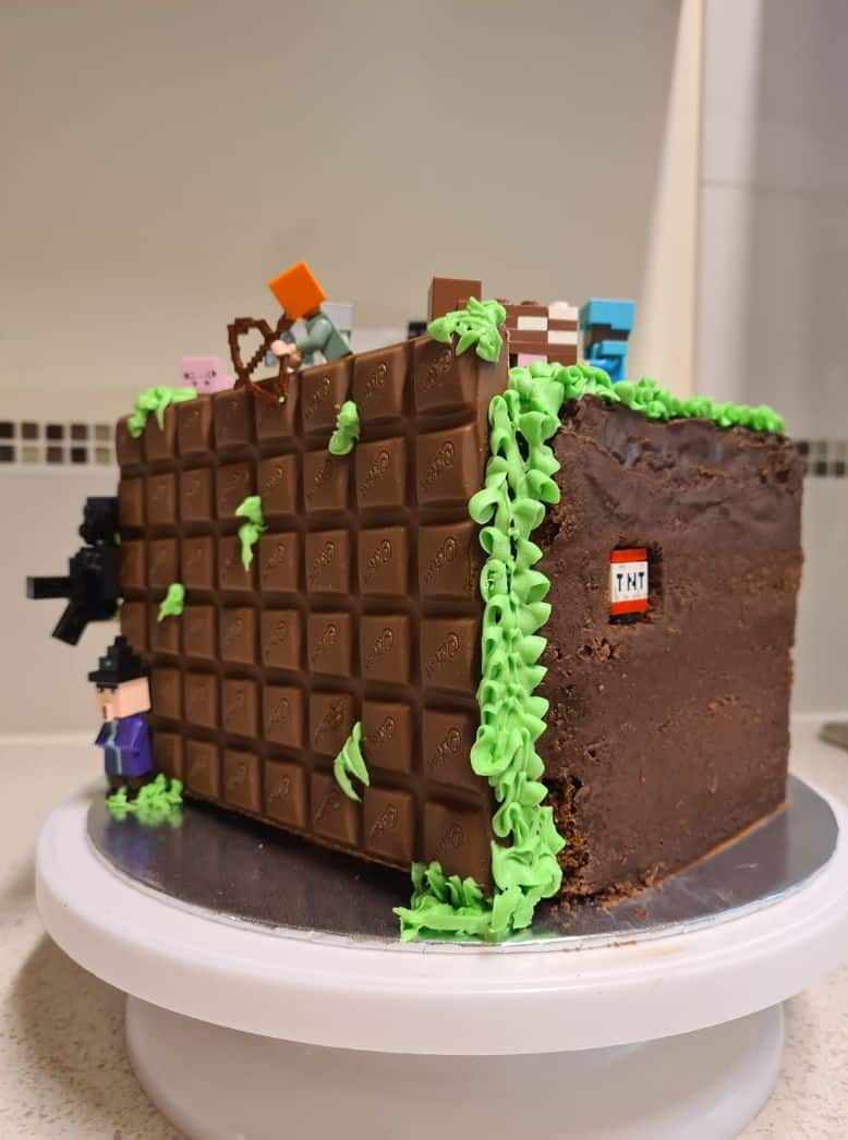 minecraft enderman birthday cake