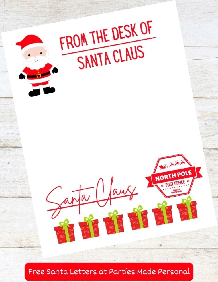 From the Desk of Santa Claus - Free Printable Santa Letterheads ...