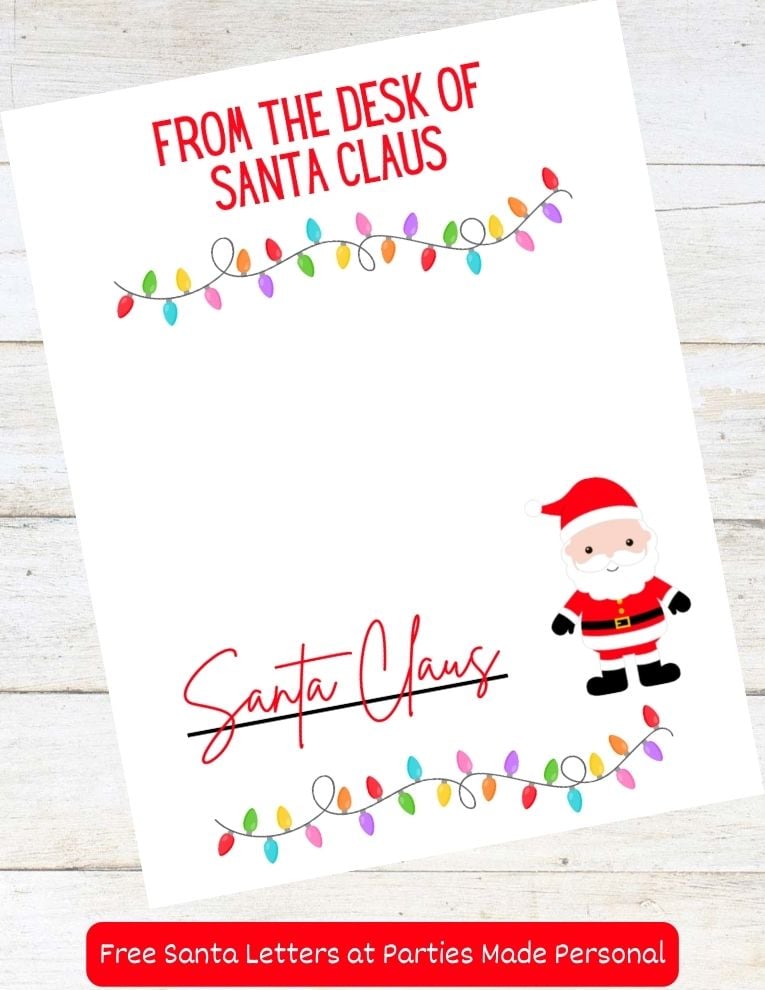 From the Desk of Santa Claus - Free Printable Santa Letterheads ...