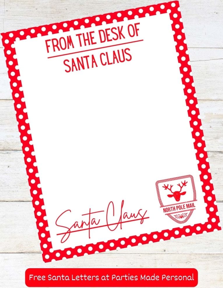 santa letter headed paper