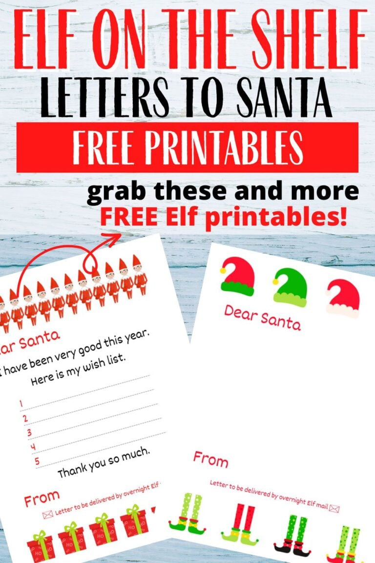 Elf on the Shelf Letters to Santa 6 Free Printables Parties Made