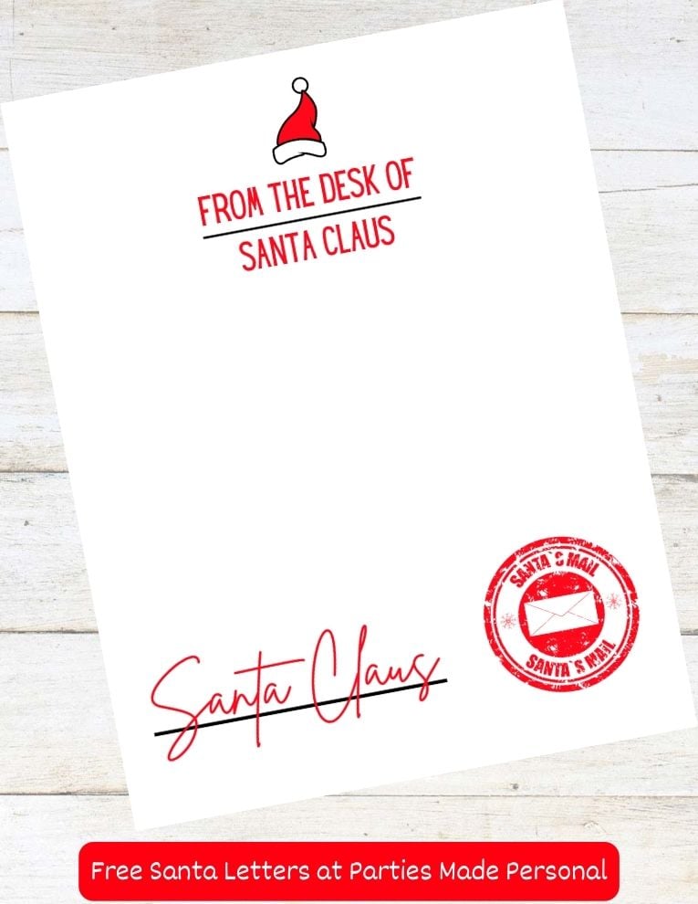 From the Desk of Santa Claus - Free Printable Santa Letterheads ...