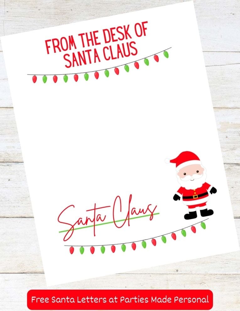 From the Desk of Santa Claus - Free Printable Santa Letterheads ...