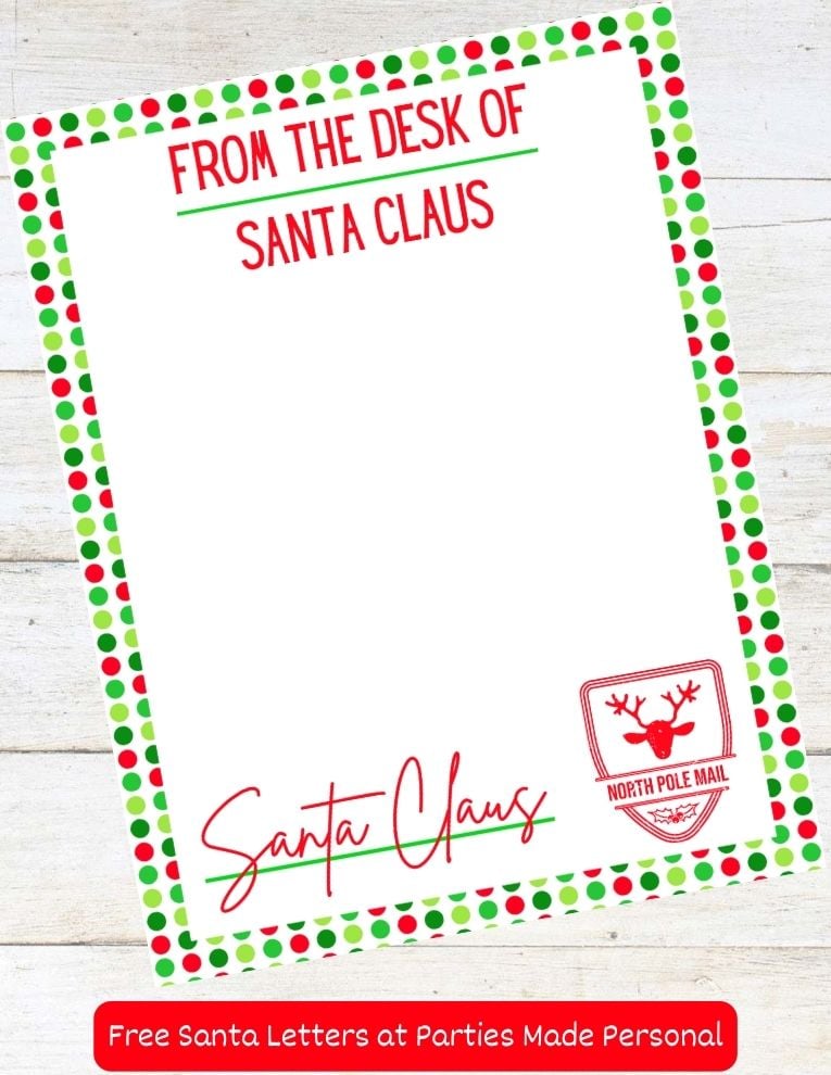 From the Desk of Santa Claus - Free Printable Santa Letterheads ...