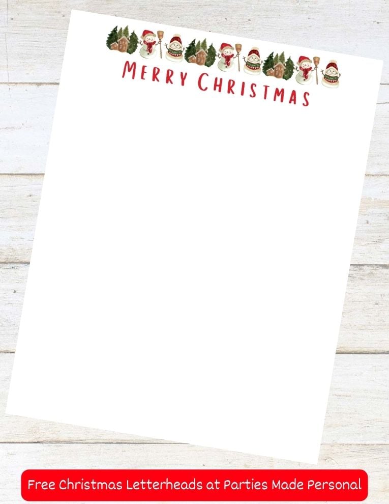 Free Christmas Letterhead Templates for 2024 | Parties Made Personal