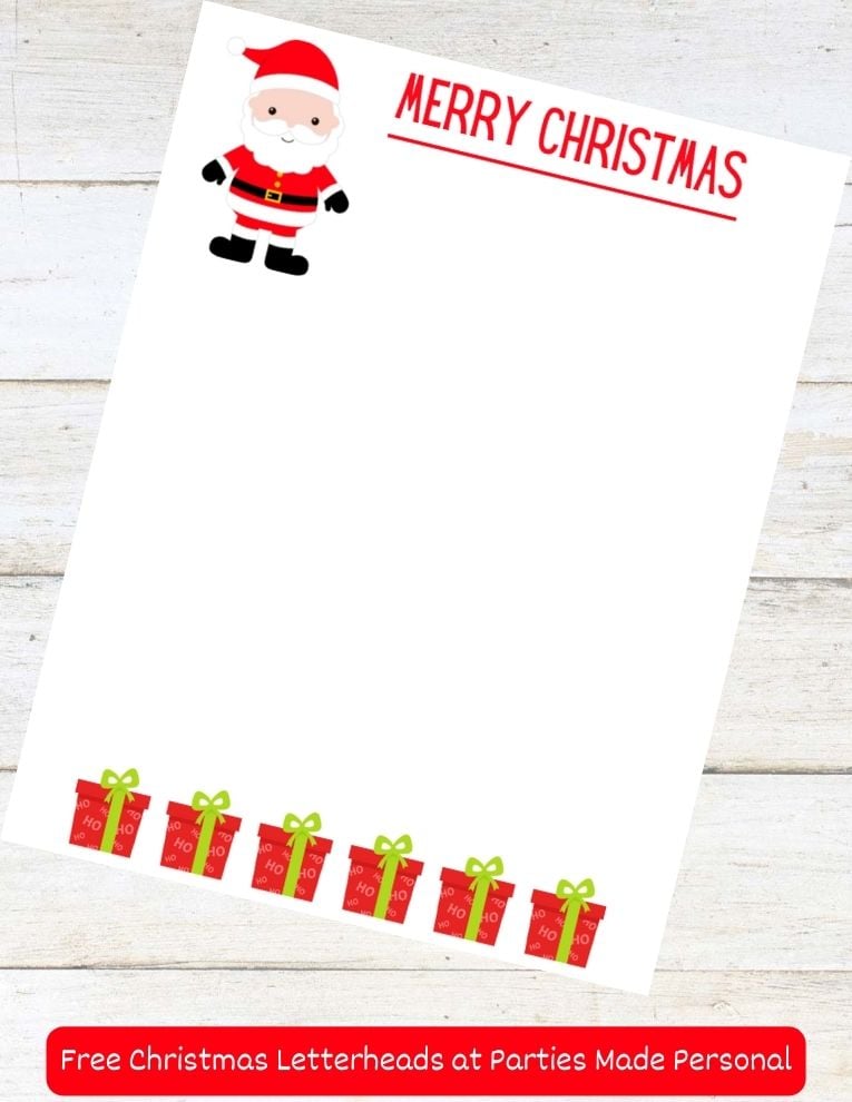 Free Christmas Letterhead Templates for 2024 | Parties Made Personal