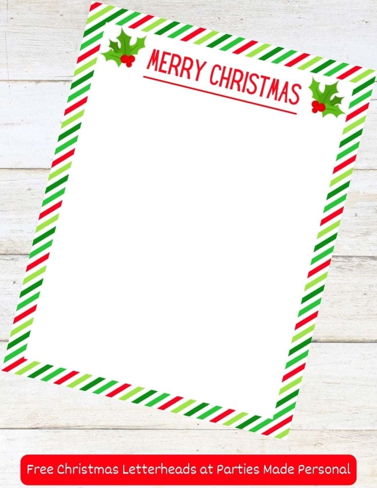 Free Christmas Letterhead Templates for 2024 | Parties Made Personal