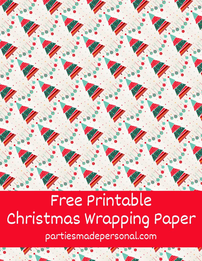 Christmas Printable Wrapping Paper - 20 FREE Designs | Parties Made ...