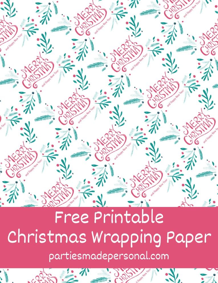 Christmas Printable Wrapping Paper 20 FREE Designs Parties Made