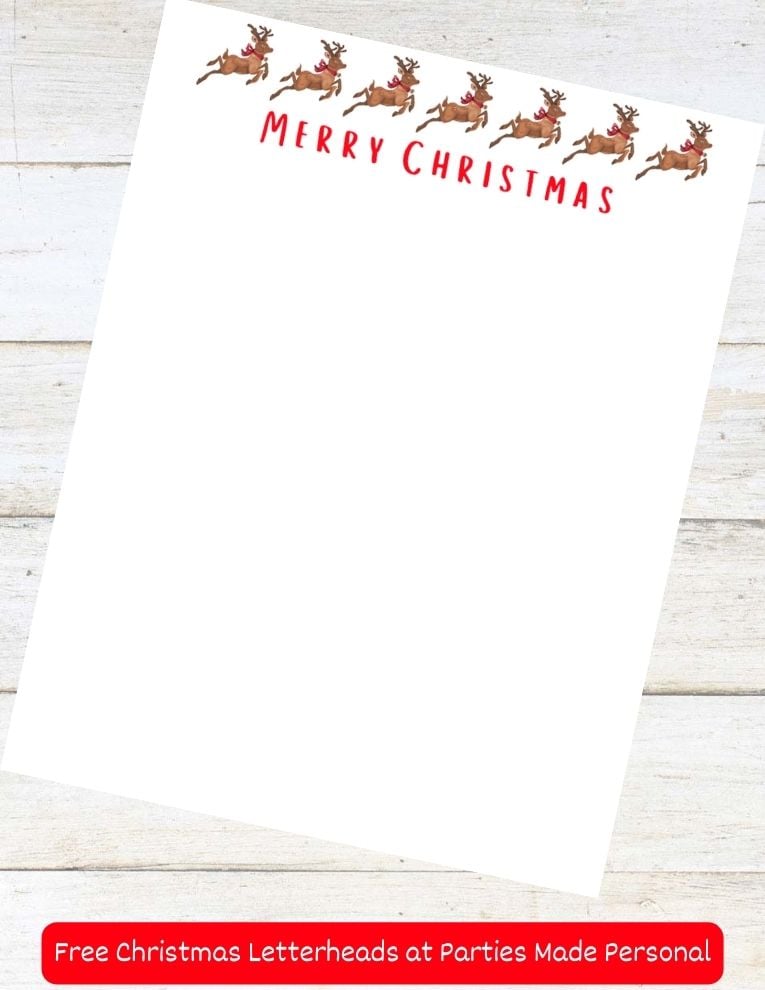 Free Christmas Letterhead Templates for 2024 | Parties Made Personal