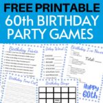 60th Birthday Party Games - Free Printables | Parties Made Personal
