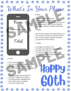 60th Birthday Party Games - Free Printables | Parties Made Personal