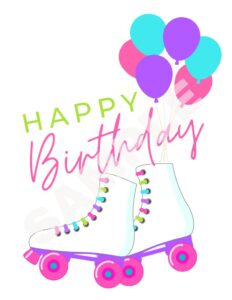Free Printable Roller Skating Cake Toppers | Parties Made Personal