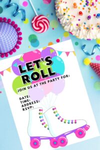 Free Printable Roller Skating Party Invitations | Parties Made Personal