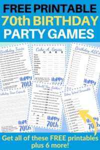 Free Printable 70th Birthday Party Games | Parties Made Personal