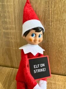 Free Printable Elf on Strike Signs for Bad Behavior Parties Made Personal